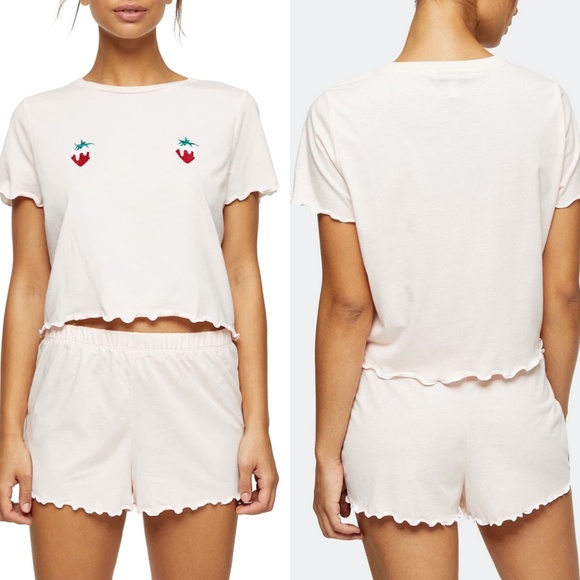 Topshop Other - NWT Topshop strawberry pajamas size M (8-10)